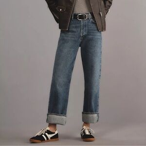 AGOLDE FRAN LOW-SLUNG RELAXED-LEG JEANS SIZE 25